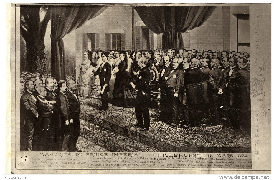 Louis-Napoléon Prince Imperial Propagande Bonapartiste Ancienne Photo Print 1880 - Anciennes (Av. 1900)