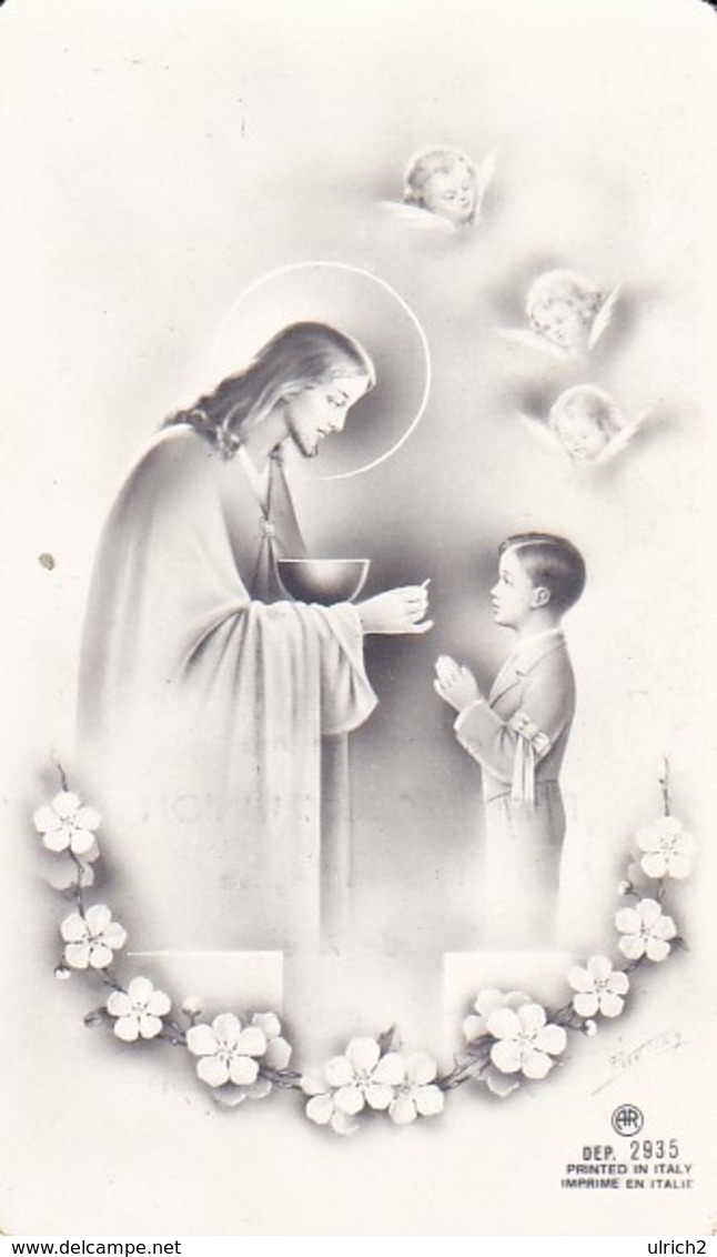 Andachtsbild Jesus Und Kind - Première Communion 1957 - 10*5,5cm  (33090) - Andachtsbilder