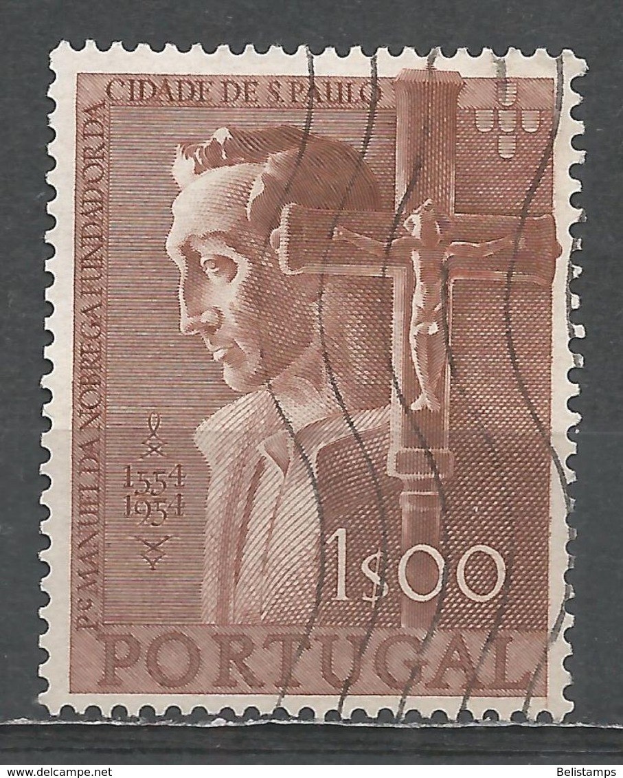 Portugal 1954. Scott #800 (U) Manuel Da Nobrega, Crucifix - Oblitérés