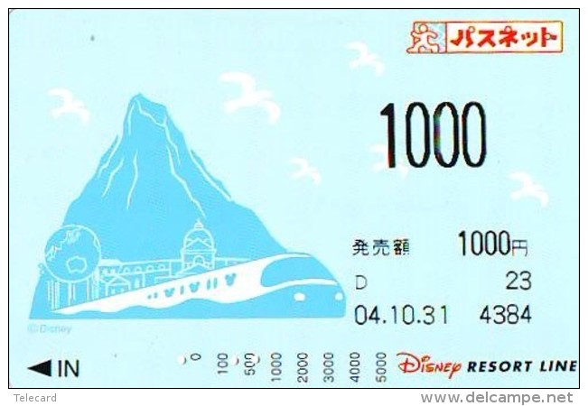 Carte Prépayée Japon * DISNEY * RESORT LINE (1587) *1000   * JAPAN PREPAID CARD - Disney