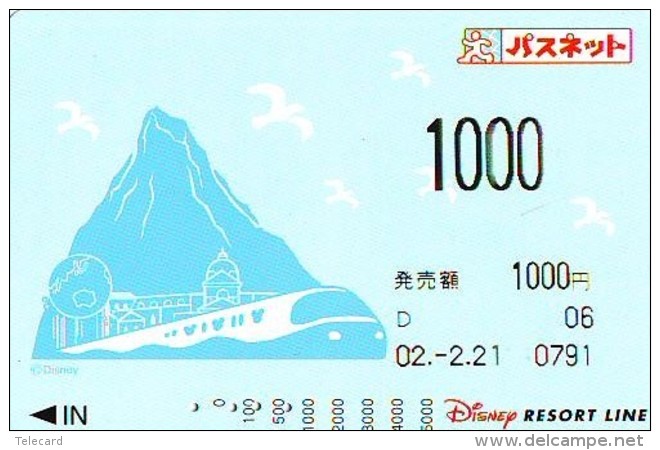 Carte Prépayée Japon * DISNEY * RESORT LINE (1589) *1000   * JAPAN PREPAID CARD - Disney