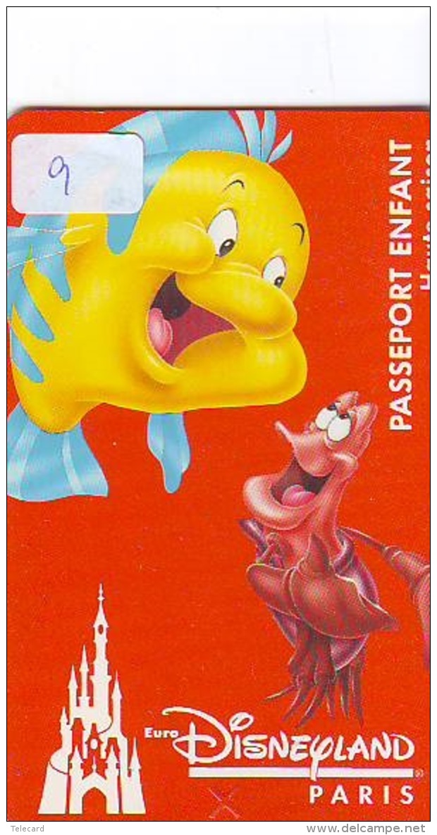 Carte Disney - Disneyland Paris - Parc Disney's (9) Walt Disney - Passeport Euro Disneyland PASSE-PARTOUT - Disney