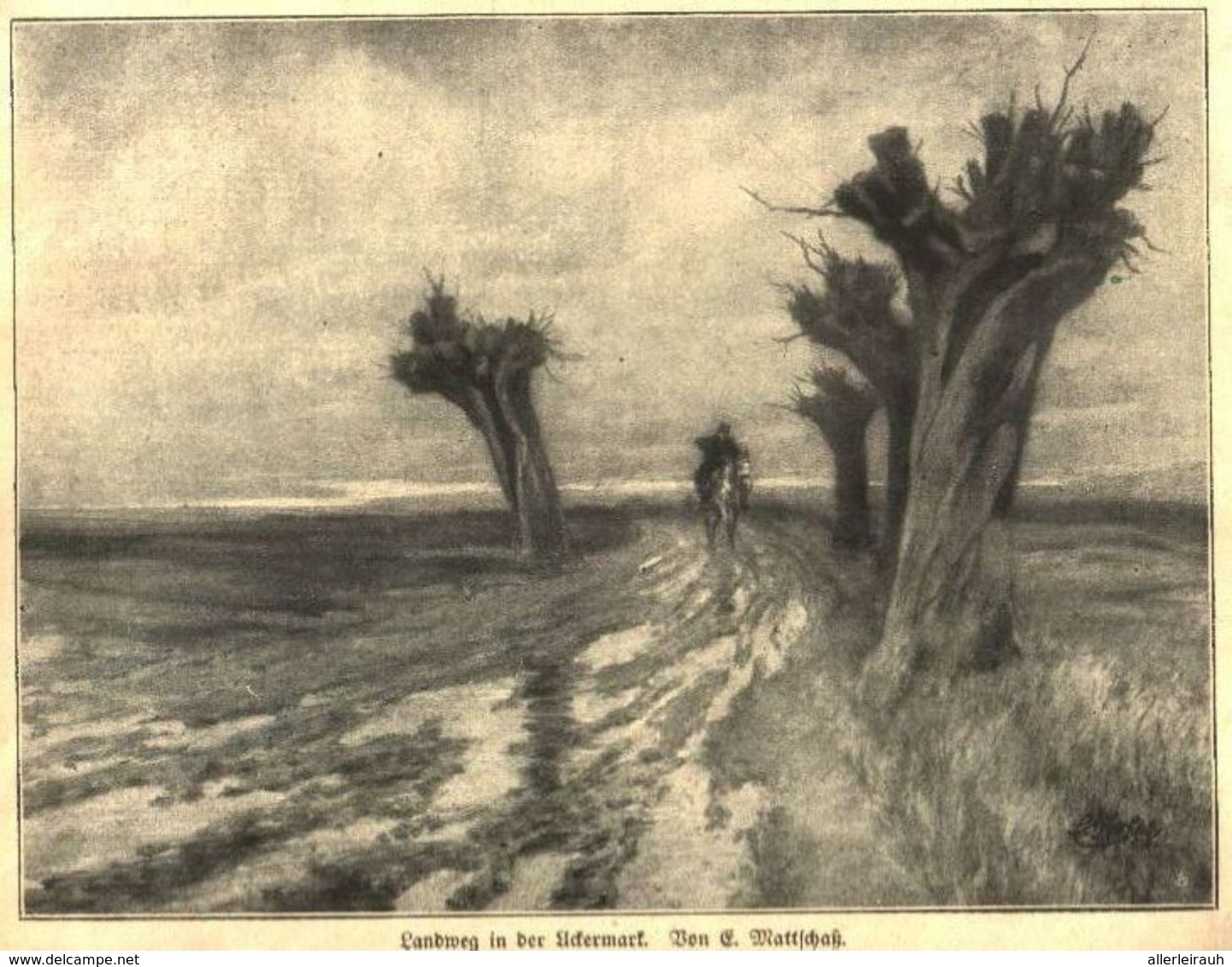 Landweg In Der Uckermark (Von E.Mattschatz)   / Druck, Entnommen Aus Zeitschrift / 1920 - Paketten