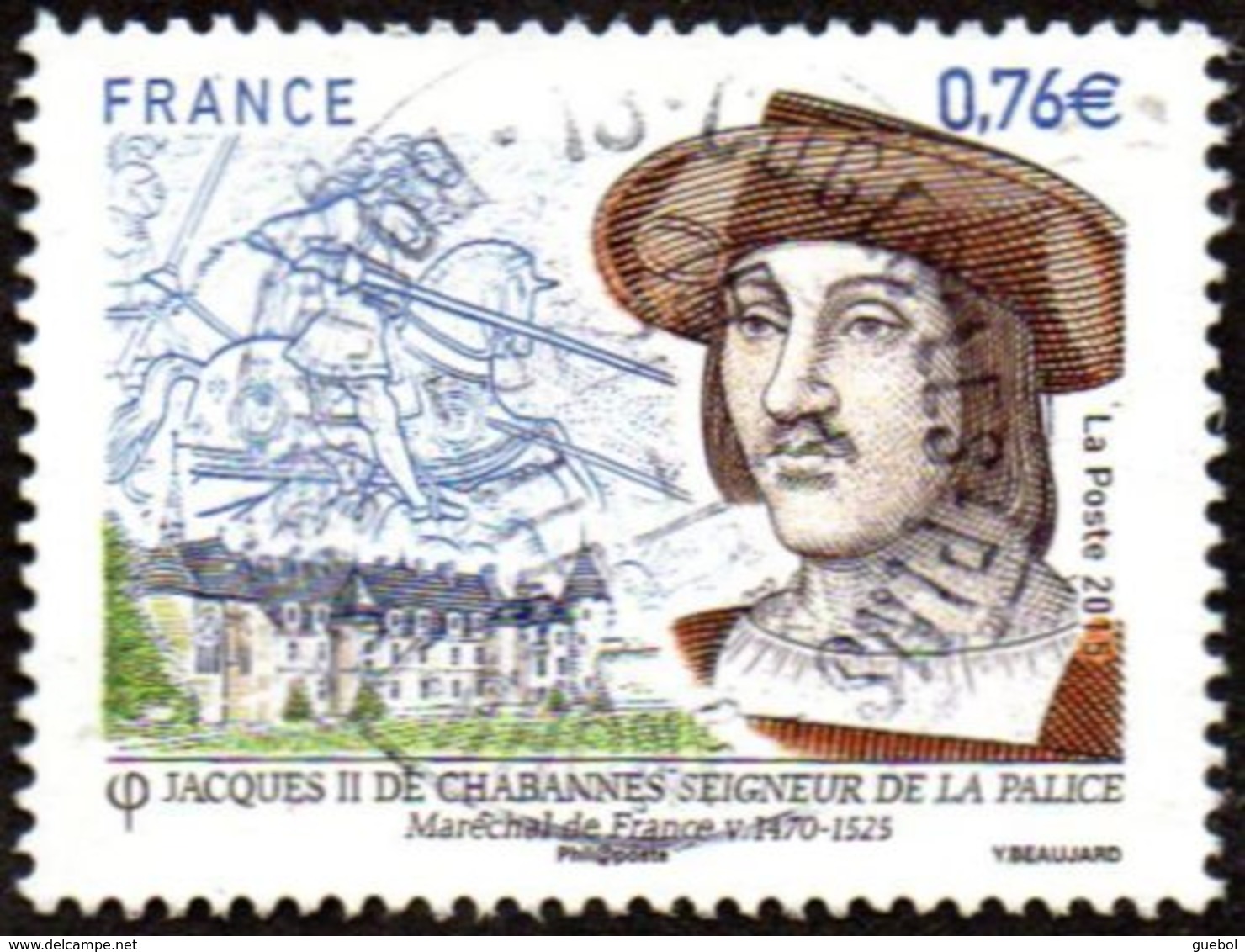 Oblitération Cachet à Date Sur Timbre De France N° 4955 - Jacques II De Chabannes - - Oblitérés