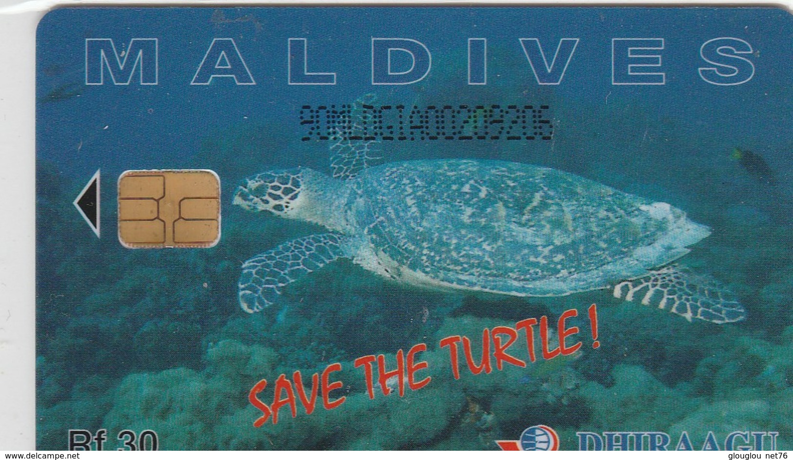 CARTE TELEPHONIQUE MALDIVES  1997 AVEC TORTUE - Maldives