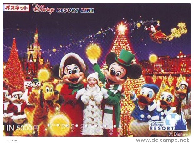 Carte Prépayée Japon * DISNEY * RESORT LINE (1612) * DONALD DUCK * MICKEY &amp; MINNIE * JAPAN PREPAID CARD - Disney