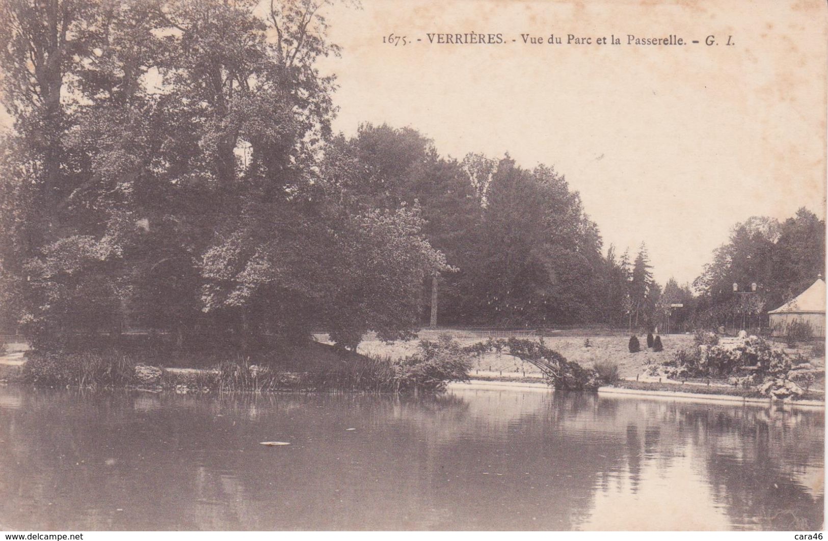 CPA - 1675. VERRIERES -   Vue Du Parc Et La Passerelle - Autres & Non Classés