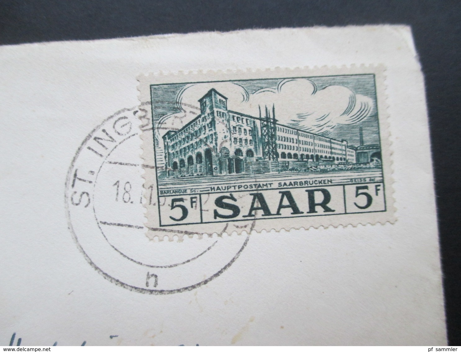 Saarland 1955 Nr. 322 U. 352 Marianisches Jahr MiF St. Ingbert (Saar) Nach Allershausen - Brieven En Documenten