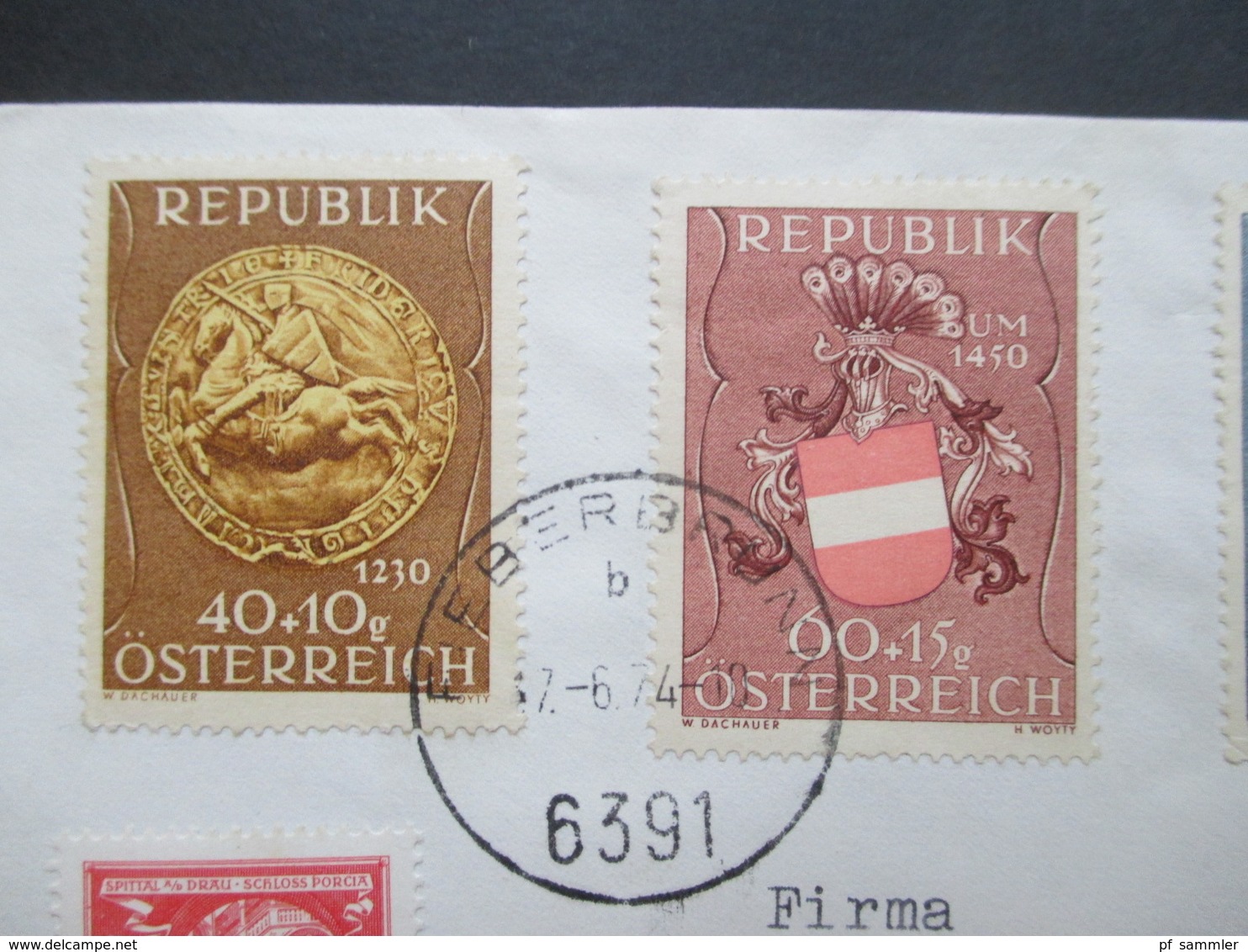 Österreich 1949 Nr. 937 - 940 MiF Verwendet 1974! Einschreiben R 6391 Fieberbrunn 254. Heimkehrerfürsorge - Cartas & Documentos