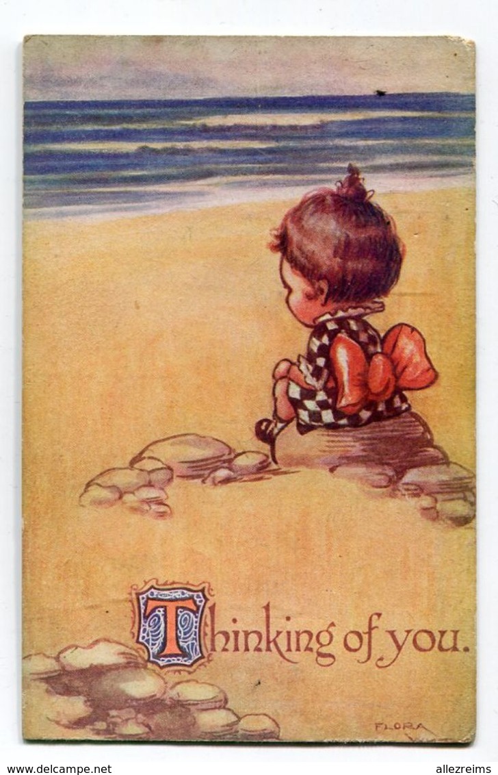 CPA   Illustrateur  : FLORA  Thinking Of You   VOIR   DESCRIPTIF  §§§ - 1900-1949