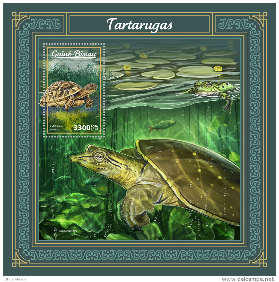 GUINEA BISSAU 2018 MNH** Turtles Schildkröten Tortues S/S - IMPERFORATED - DH1805 - Schildkröten