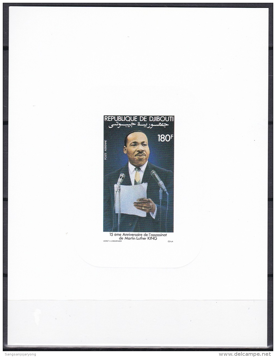 Djibouti ScC180 Martin Luther King, Jr. (1929-68), Deluxe Proof, Epreuve - Martin Luther King