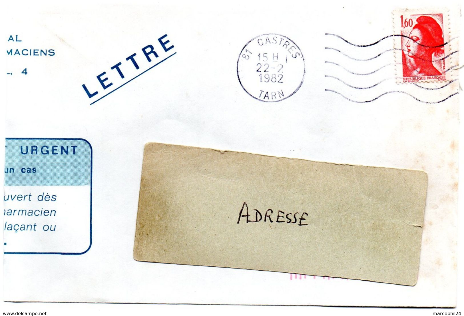 TARN - Dépt N° 81 = CASTRES 1982 =  FLAMME Codée à DROITE = SECAP Muette '5 Lignes Ondulées' - Mechanical Postmarks (Advertisement)