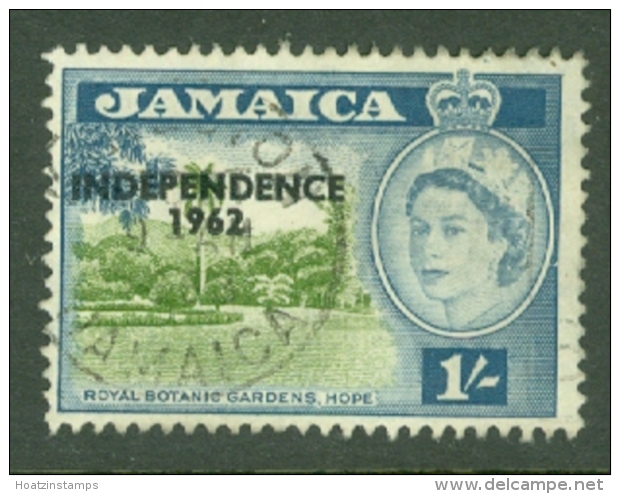 Jamaica: 1962/63   QE II - 'Independence' OVPT   SG188    1/-        Used - Jamaica (1962-...)