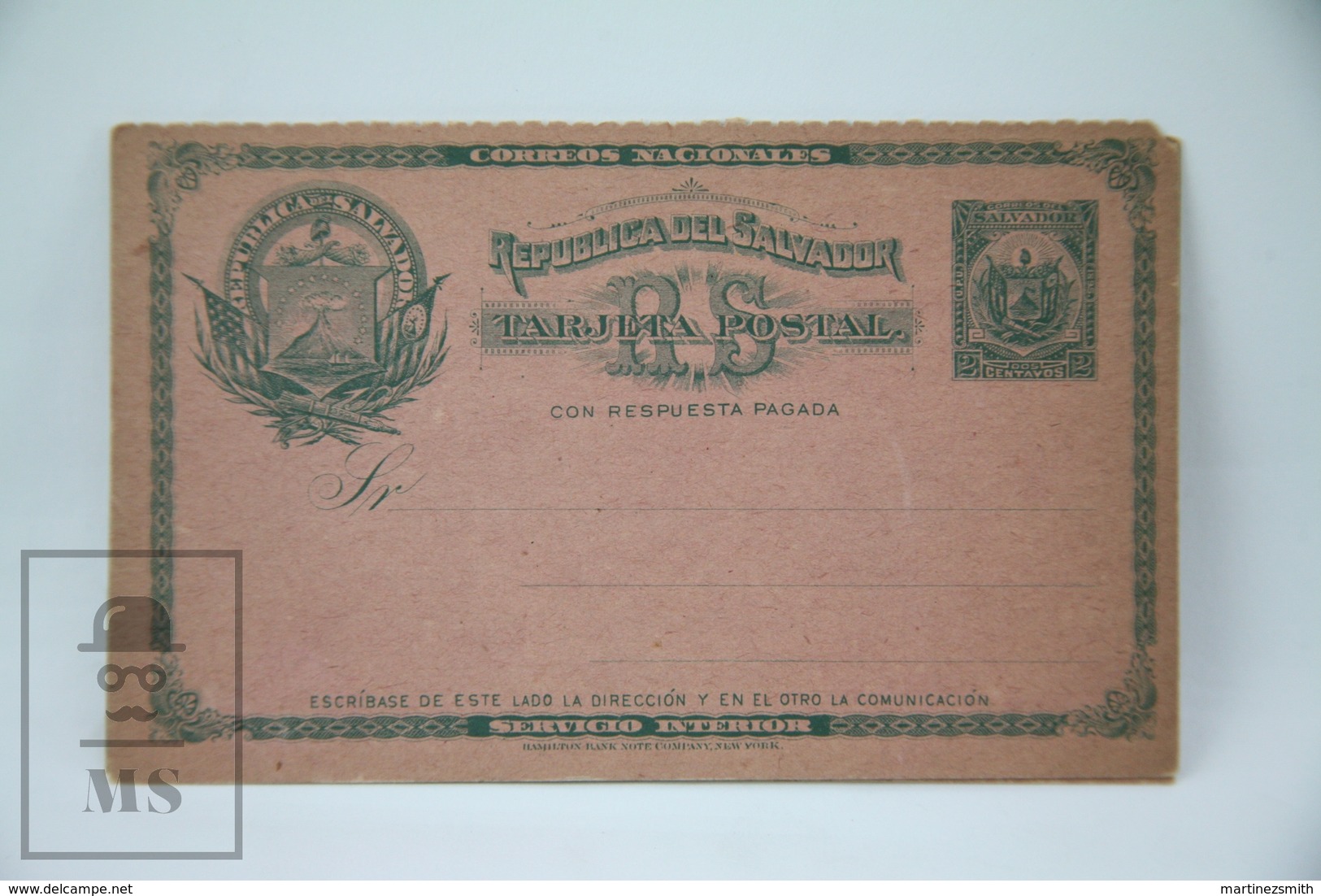 Old Postal Stationary - El Salvador - Double, Replay Paid - El Salvador