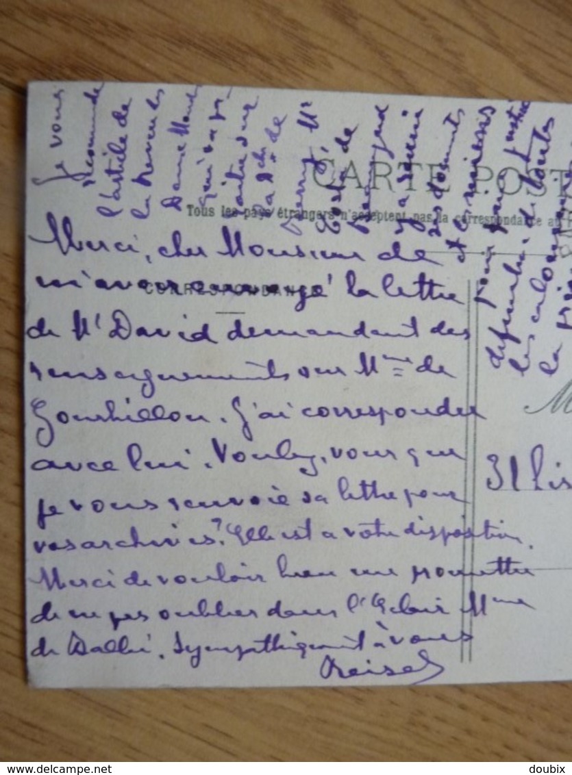 VICOMTE De REISET (1858-1925) Historien. Ecrivain. VIC SUR AISNE. AUTOGRAPHEà Georges Montorgueil - Autres & Non Classés