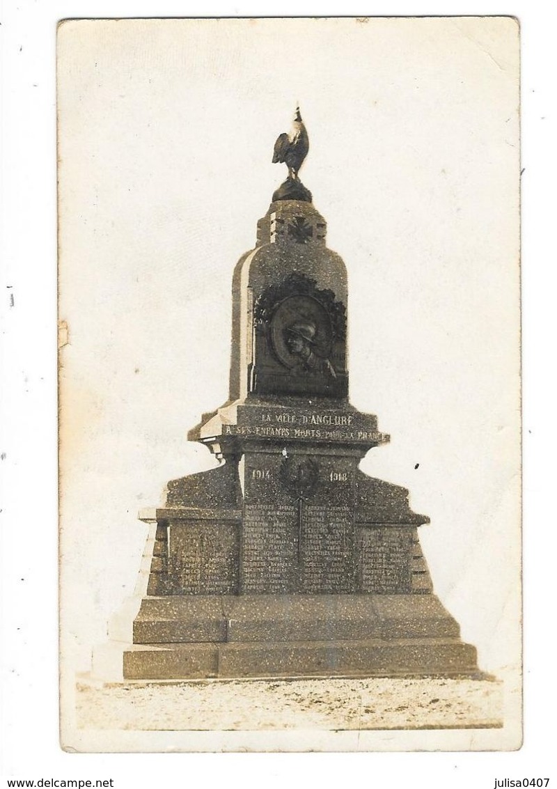 ANGLURE (51) Carte Photo Monument Aux Morts Guerre 1914-18 - Anglure