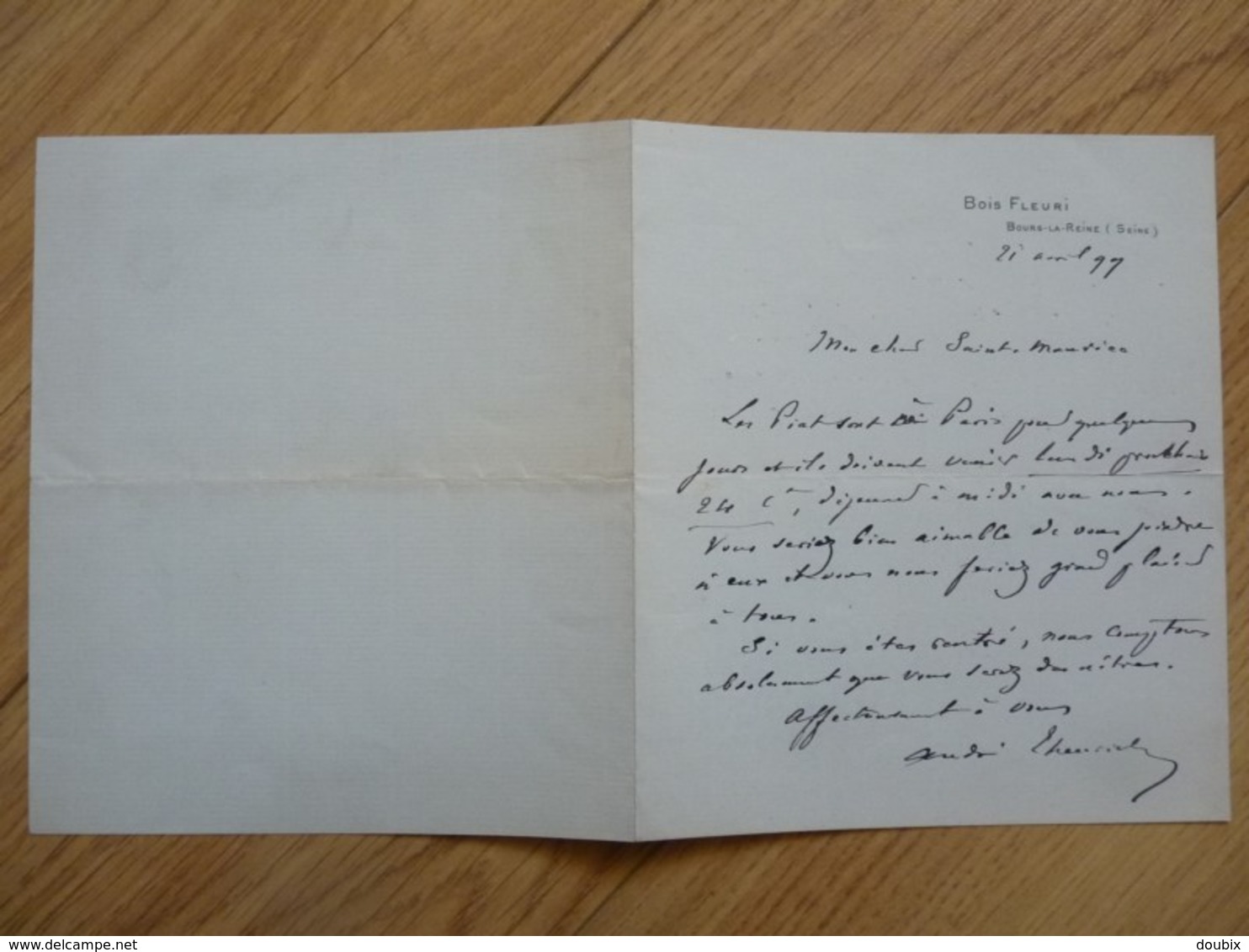 André THEURIET (1833-1907) Poète & Auteur Dramatique ACADEMIE FRANCAISE - AUTOGRAPHE - Autres & Non Classés