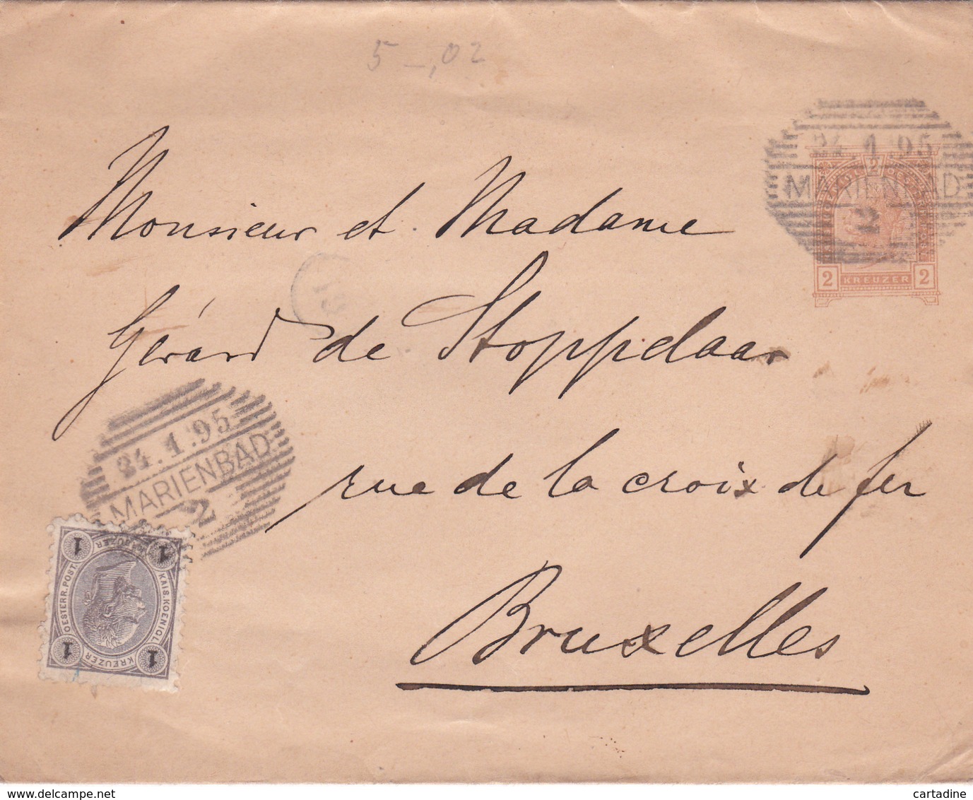 Entier Postal Lettre Autrichien - 1895 - Autres & Non Classés