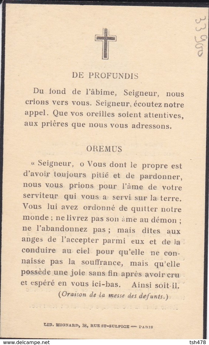 MILITARIA --hôpital Militaire De MARRAKECH Le 6 Juin 1940-avis De Décés---voir 2 Scans - Images Religieuses