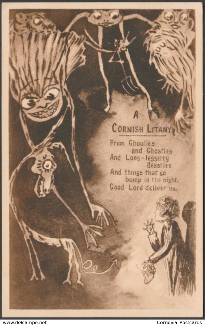 A Cornish Litany, Ghoulies And Ghosties, C.1920s - Frith's Postcard - Fairy Tales, Popular Stories & Legends