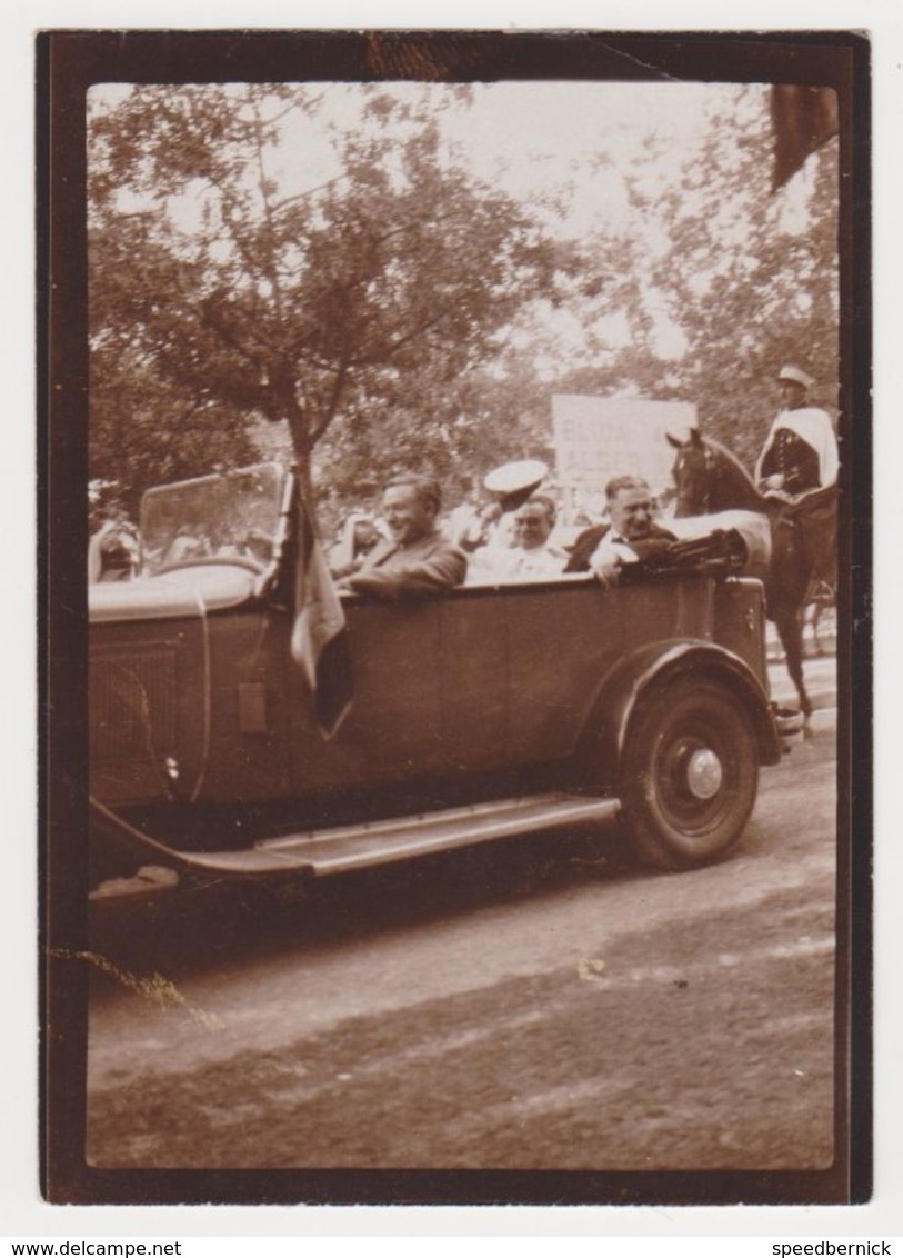 26377 Trois Photo Medea Algerie -maire Daudet Et Gouverneur  Jules Carde -voiture Ancienne Automobile -1931 - Lieux