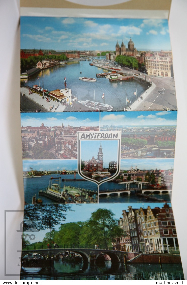 Vintage 1960's Amsterdam, Holland Postcard Folder - 8 Colour Postcards - Amsterdam