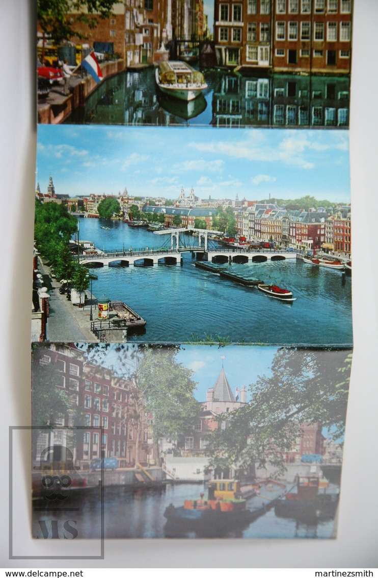 Vintage 1960's Amsterdam, Holland Postcard Folder - 8 Colour Postcards - Amsterdam