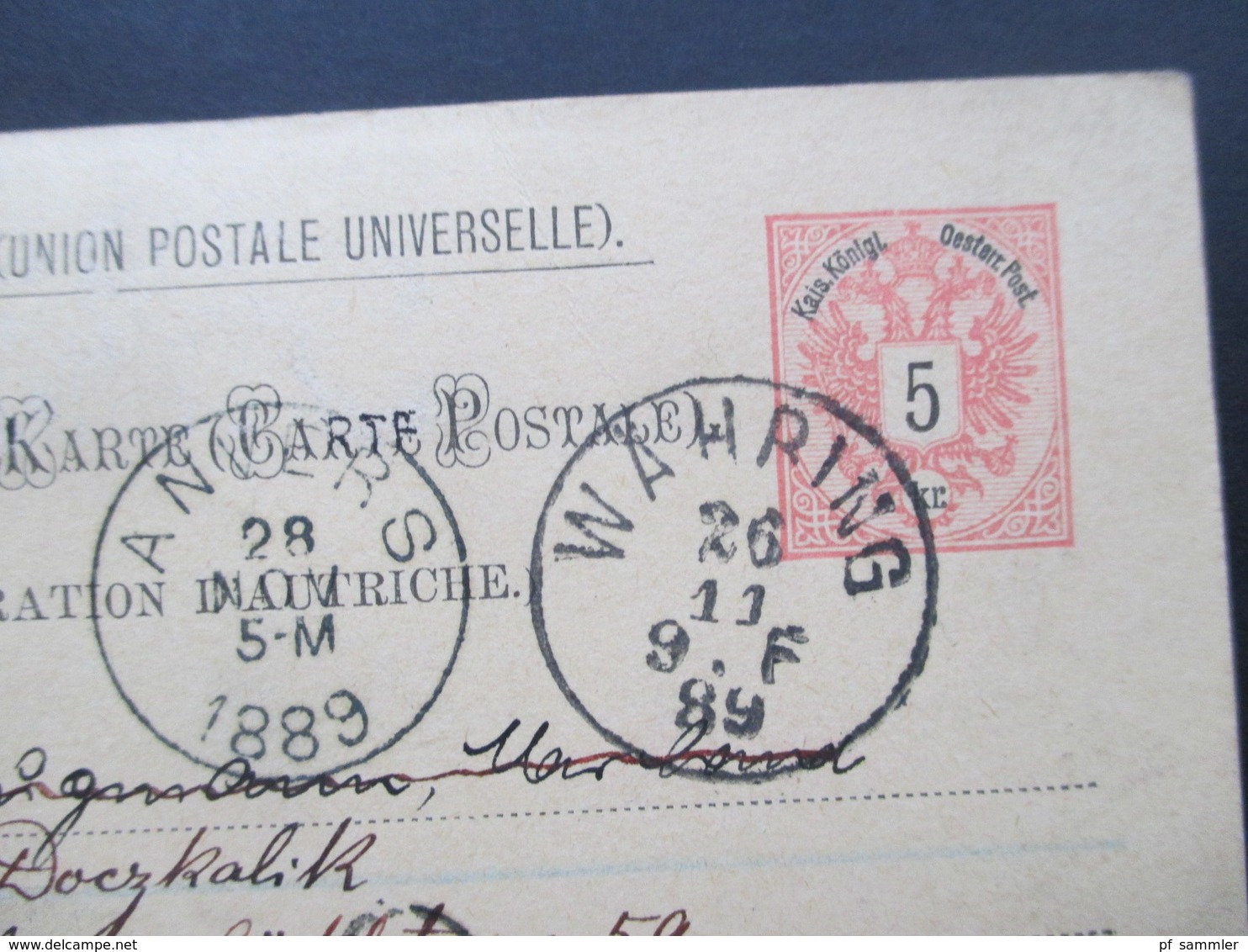 Österreich 1889 GA P 51 Weltvereinspostkarte Nach Antwerpen. Retour / Zurück! 5 Stempel!! - Briefe U. Dokumente