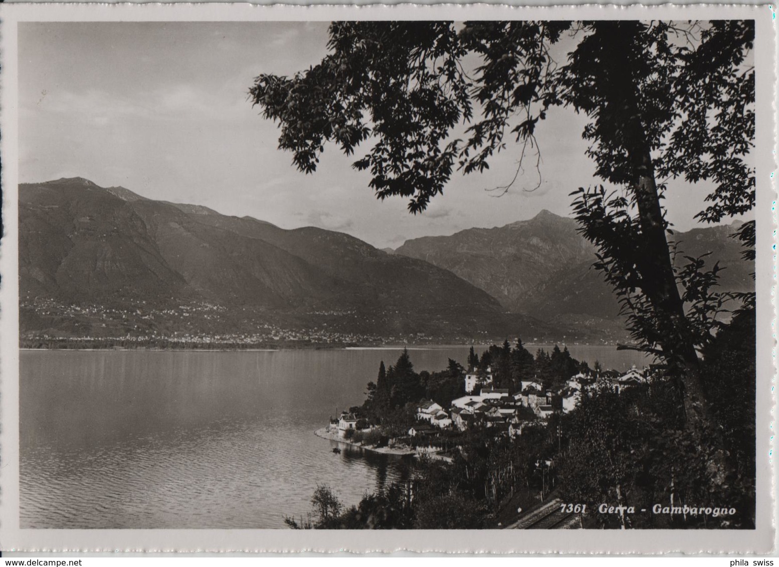 Vista Di Gerra Gambarogno - Ristorante Terrazza Al Lago - Lago Maggiore - Photo: E. Steinemann - Cugnasco-Gerra