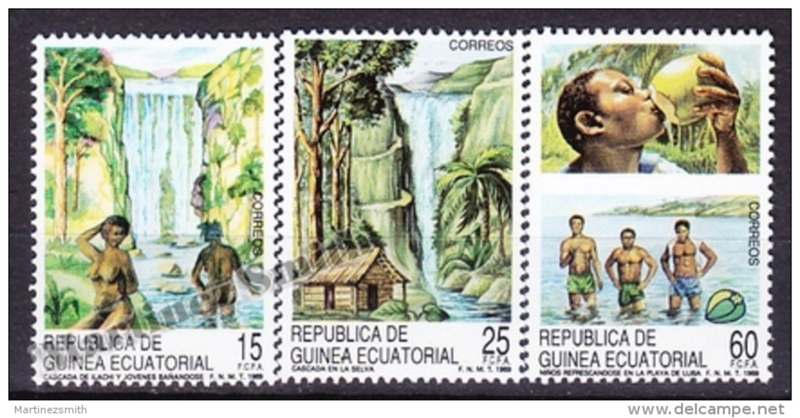 Equatorial Guinea -  Guinea Ecuatorial - Guinée Équatoriale 1989 Edifil 112- 114, Tourism - MNH - Guinea Ecuatorial