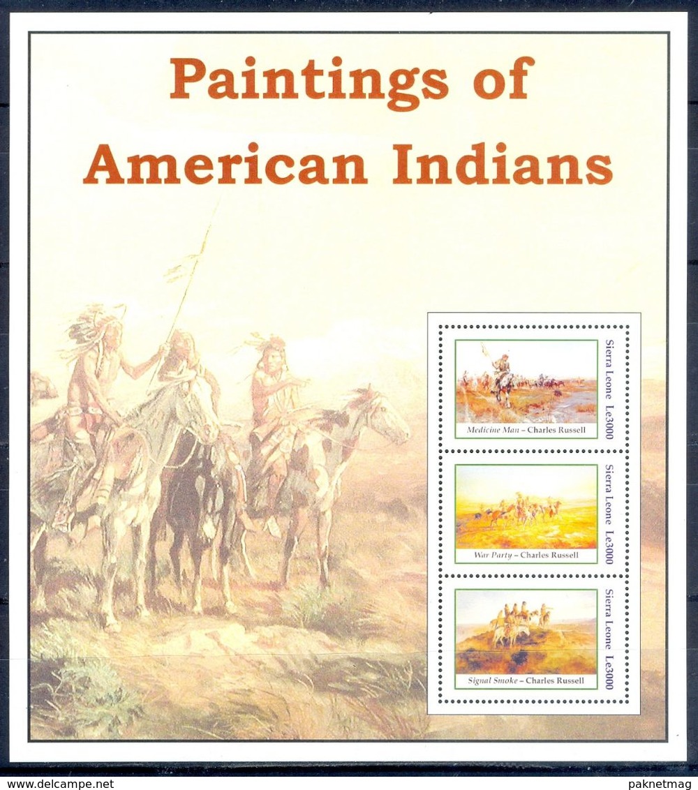 A108- Sierra Leone. Painting Of American Indians. - Other & Unclassified