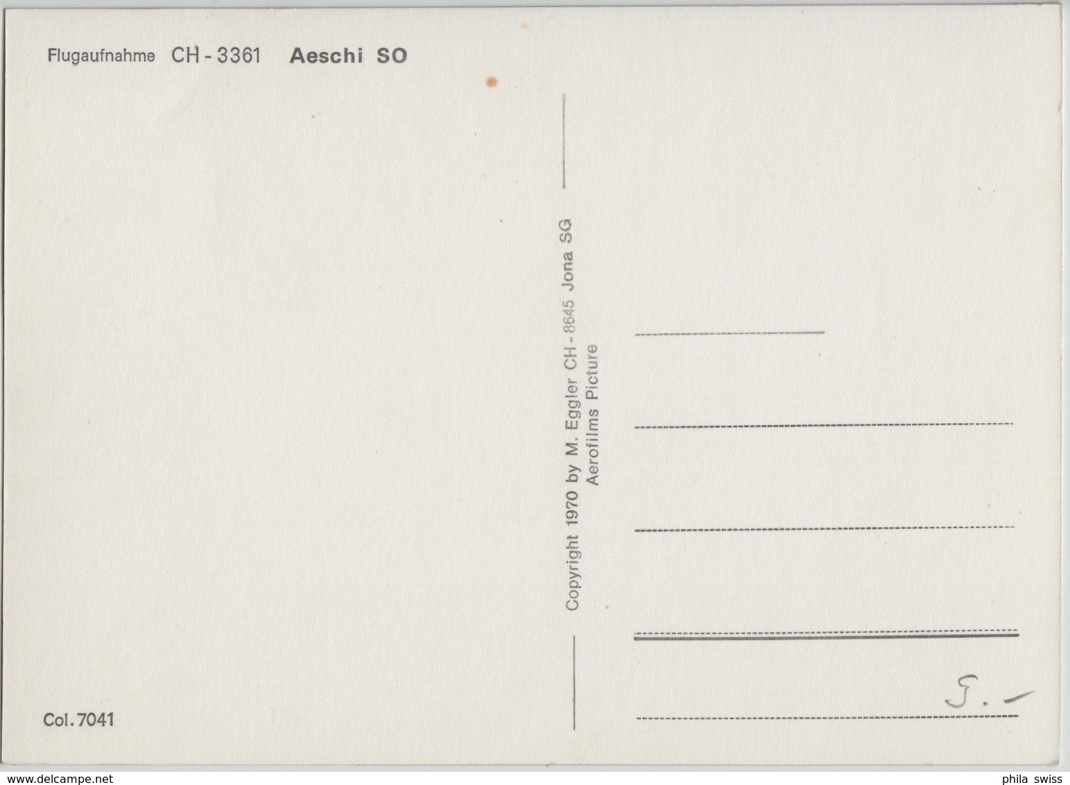 Flugaufnahme 3361 Aeschi SO - Aerofilms Picture - Aeschi