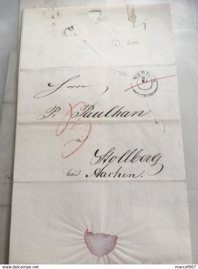 Lettre De Stolberg Pour Aachen 1843 - Prefilatelia