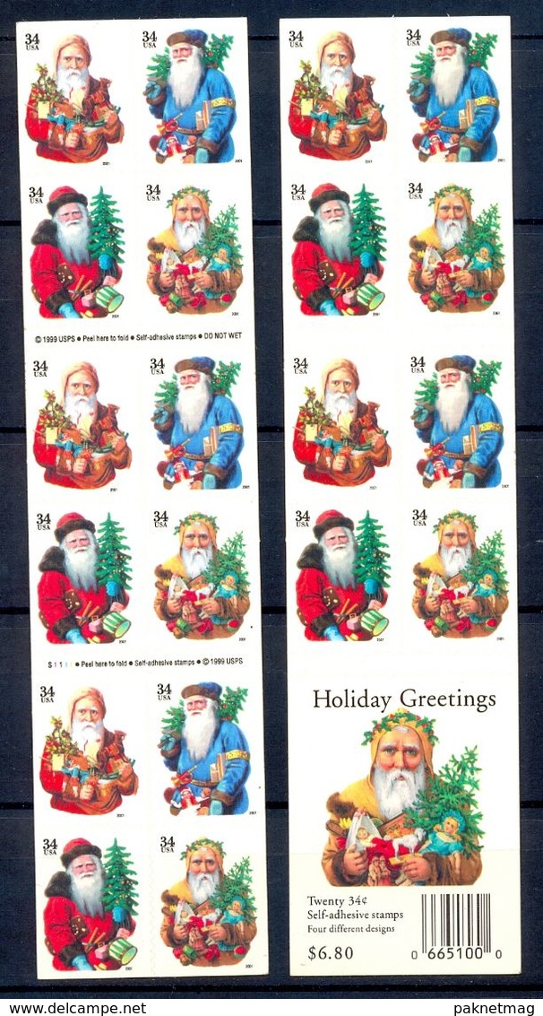 A127-  USA 2001 Self Adhesive Stamps. Holiday Greeting. - Unused Stamps