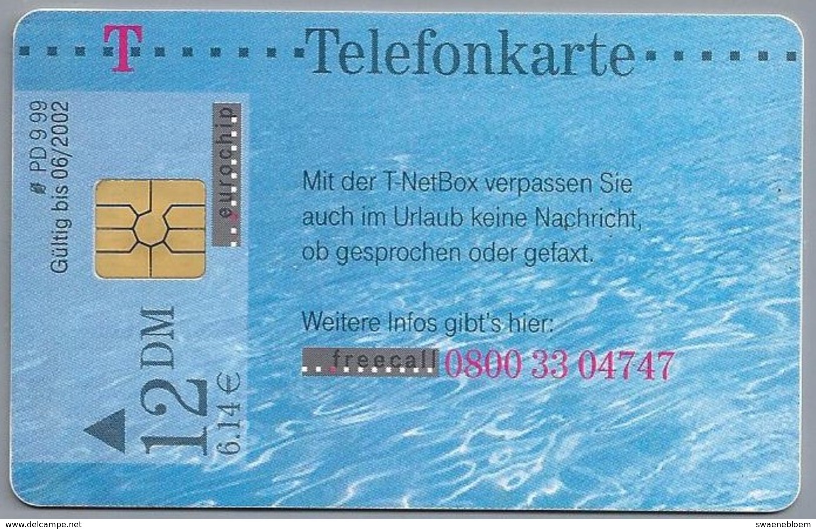 DE.- Telecom TELEFONKARTE. 12 DM. - Wenn Sie Abschalten, Schaltet Sich Ihre T-NetBox Ein! - PD 9 99 - Sport