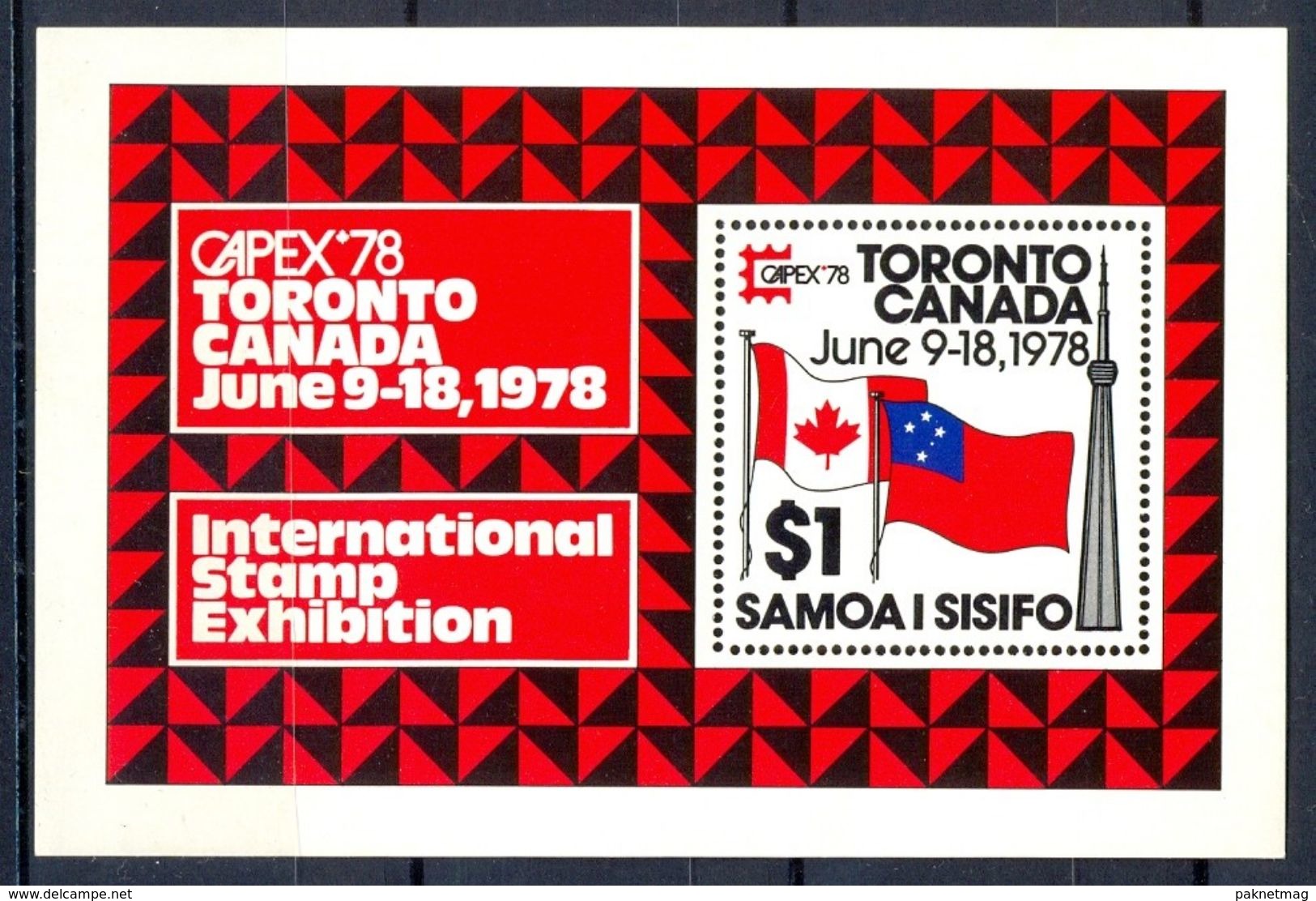 A154- Samoa 1978 MS CAPEX 78 Stamp Exhibition Toronto Canada. - Philatelic Exhibitions