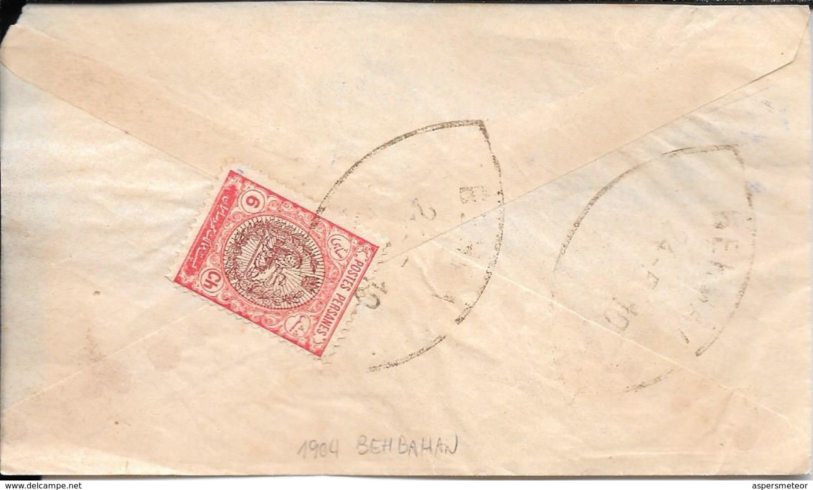 BEMBAHAN IRAN PERSE ENVELOPPE CIRCULEE AN 1904 - Irán