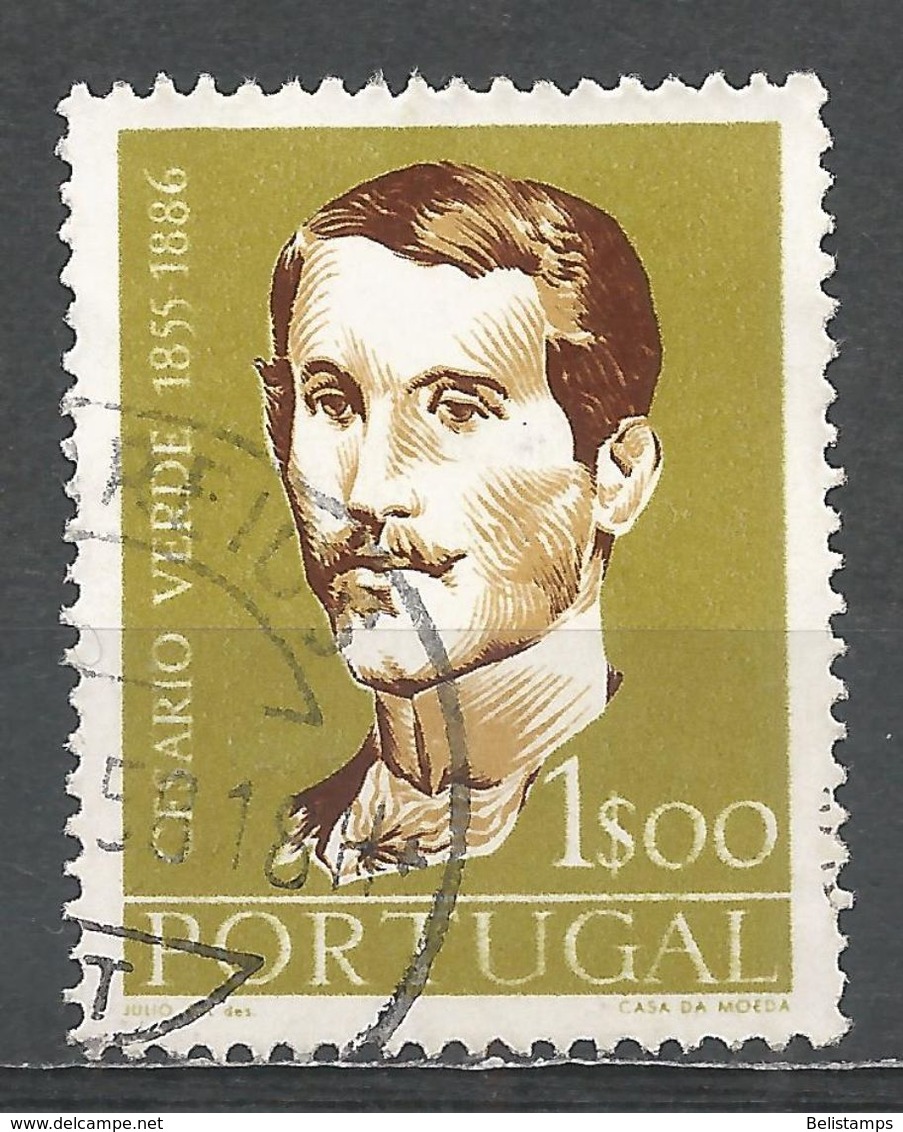 Portugal 1957. Scott #828 (U) Jose Joaquim De Cesario Verde (1855-86), Poet - Oblitérés