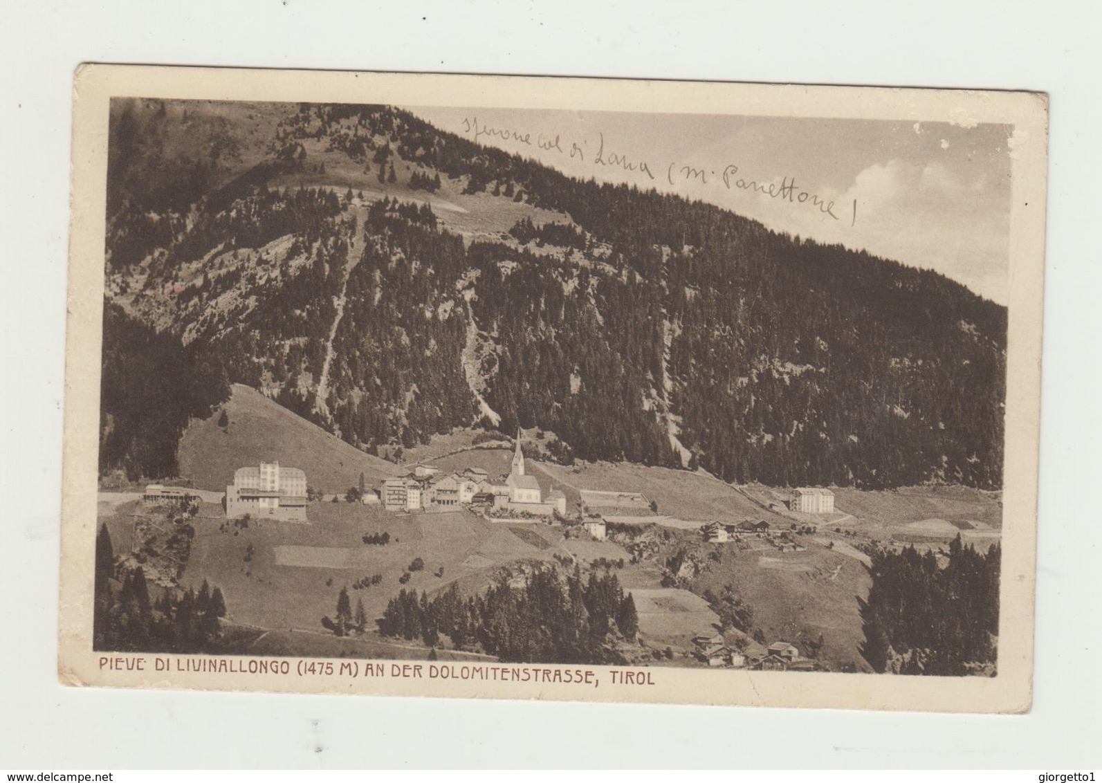 PIEVE DI LIVINALLONGO COL DI LANA (BELLUNO) - CARTOLINA VIAGGIATA VERSO MILANO 1920 - ITALY POSTCARD - Belluno