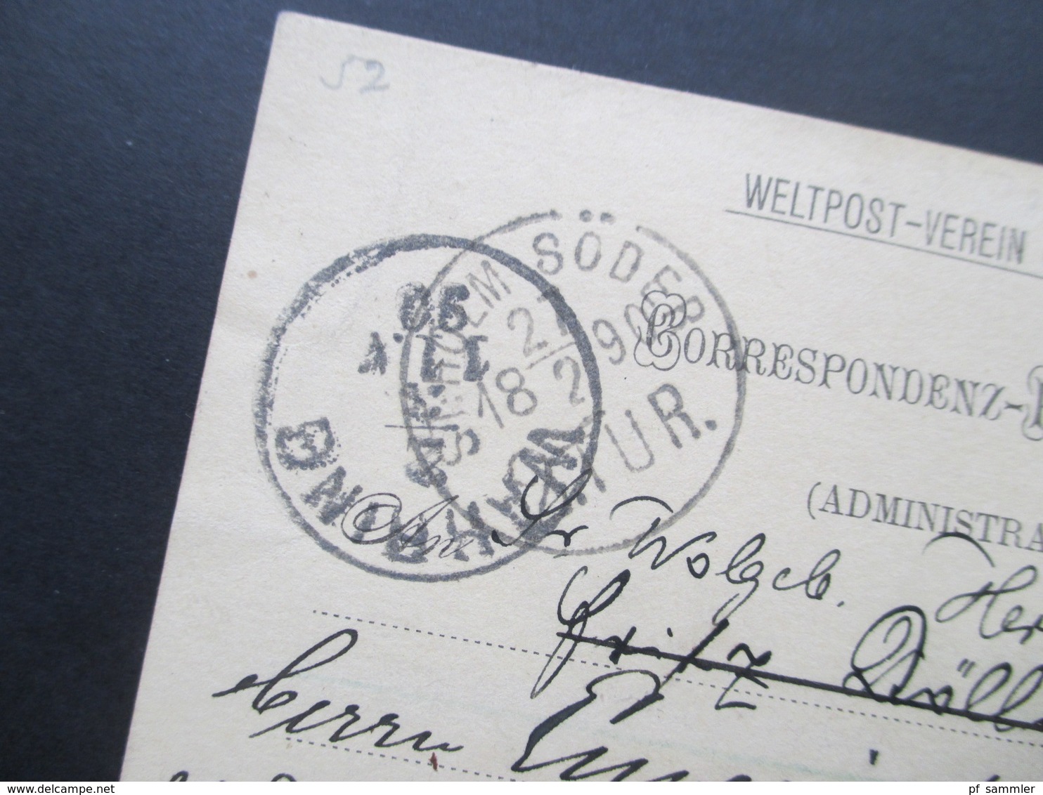 Österreich 1890 GA P 51 Weltvereinspostkarte Nach Stockholm. Mit 5 Stempel. Stockholm Söder U. Fingerhutstempel - Briefe U. Dokumente