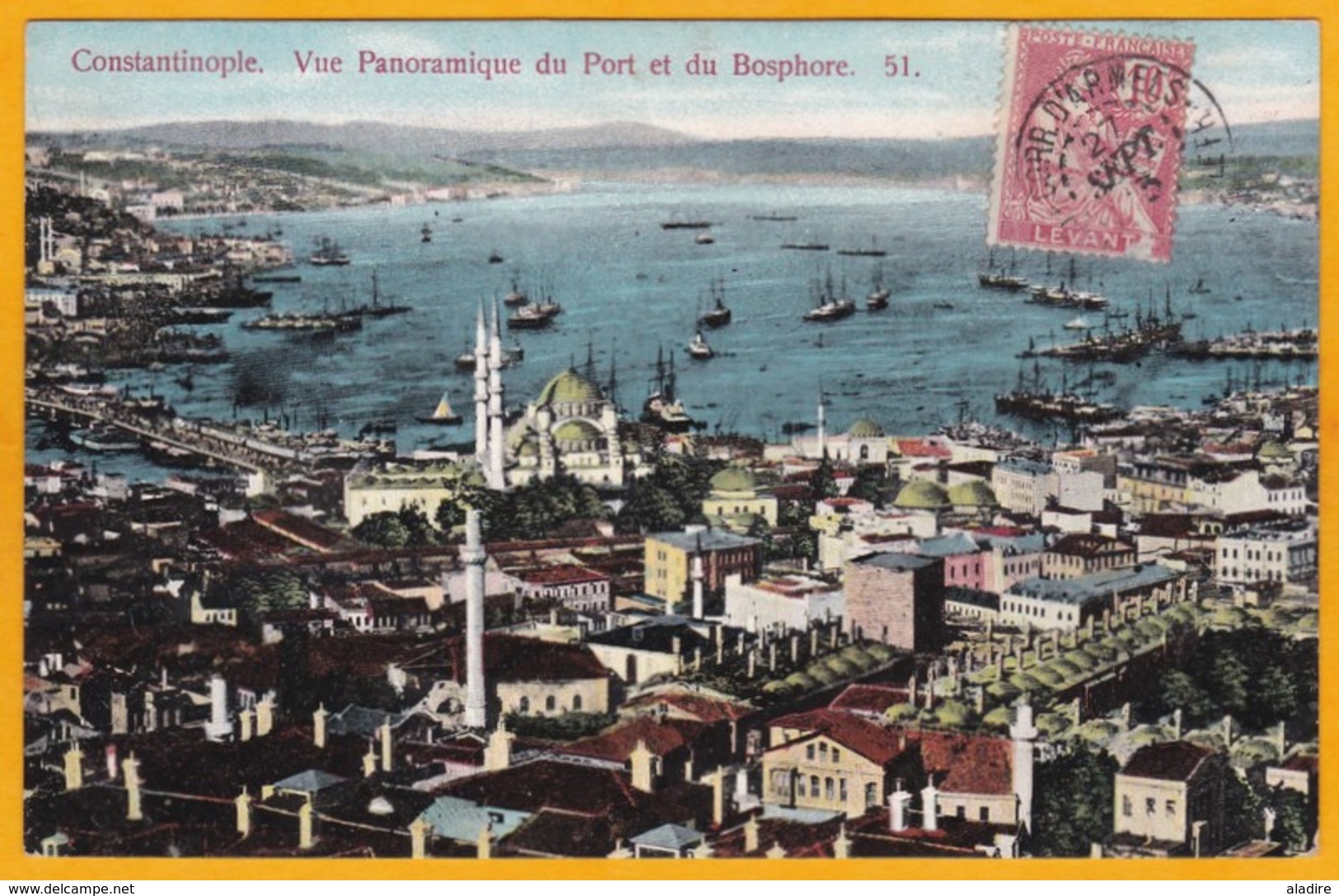 1906 - CP De Constantinople, Turquie Vers Bordeaux, France - Oblitération CORR. D'ARMEES Sur 10 C Mouchon - Covers & Documents