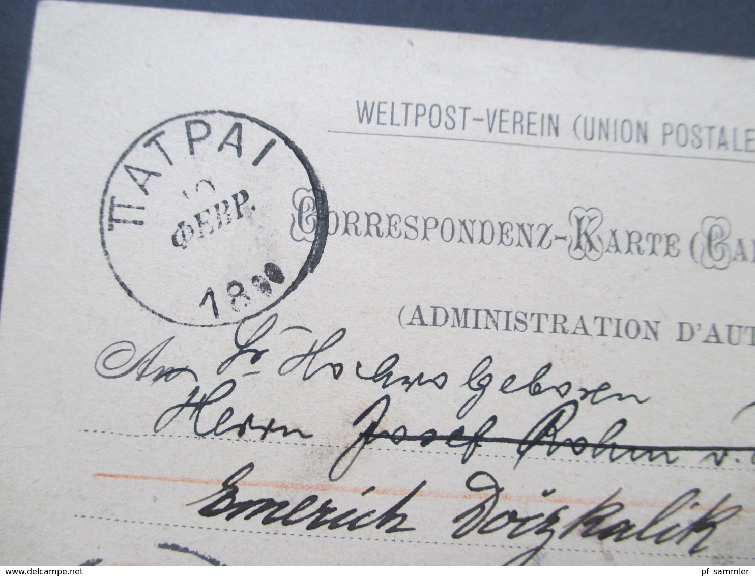 Österreich 1890 GA P 51 Weltvereinspostkarte Nach Patras Griechenland. Zurück / Retour. Social Philately Konsul - Cartas & Documentos