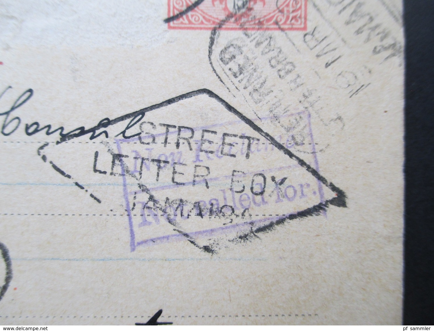 Österreich 1890 GA P 51 Weltvereinspostkarte Nach Kingston Jamaica. 9 Stempel! Street Letter Box. Returned Letter Branch - Cartas & Documentos