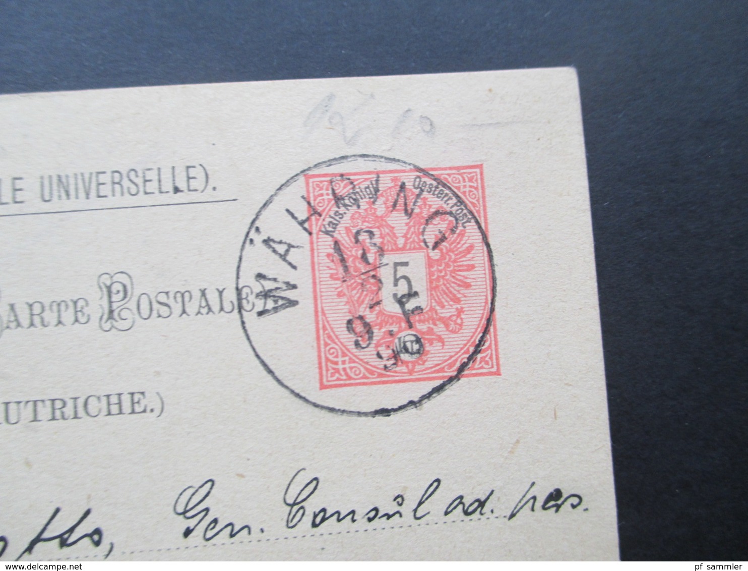 Österreich 1890 GA P 51 Weltvereinspostkarte Nach Aleppo Syrien. Retour / Zurück. Social Philately General Konsul - Briefe U. Dokumente