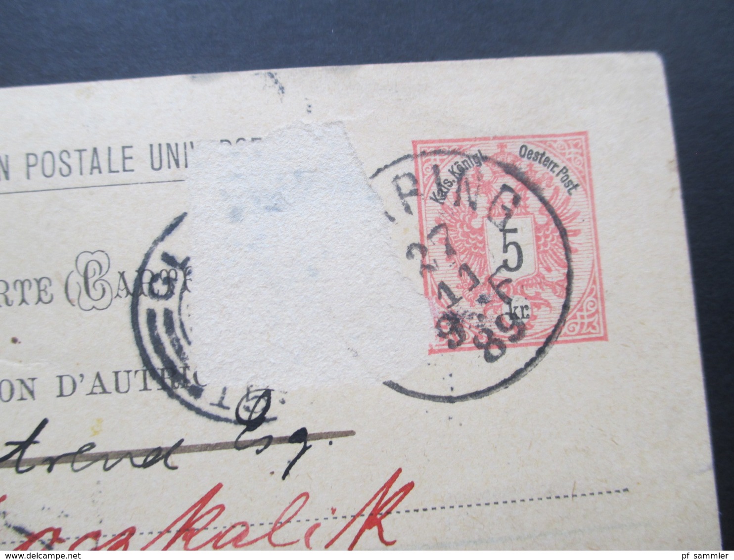 Österreich 1889 GA P 51 Weltvereinspostkarte Nach Glasgow Schottland. Return To Sender! - Briefe U. Dokumente