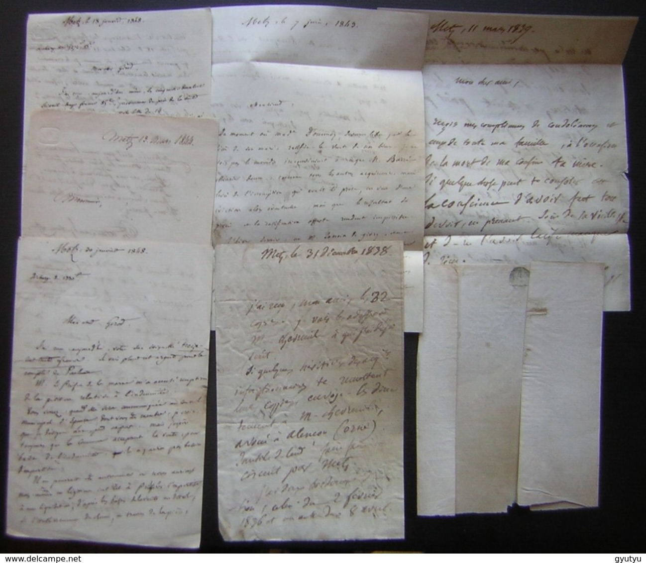 Metz: Lot De 7 Lettres Entre 1838 Et 1848  Pour Epense (Marne) Dont 6 Avec Correspondance Voir Photos ! - 1801-1848: Precursors XIX