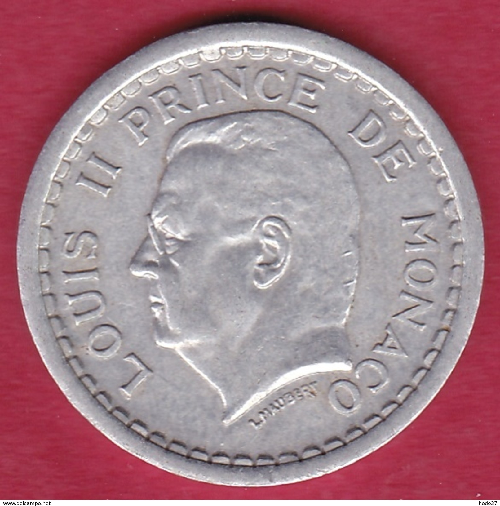 Monaco - Louis II - 1 Franc Aluminium (1943) - 1922-1949 Louis II