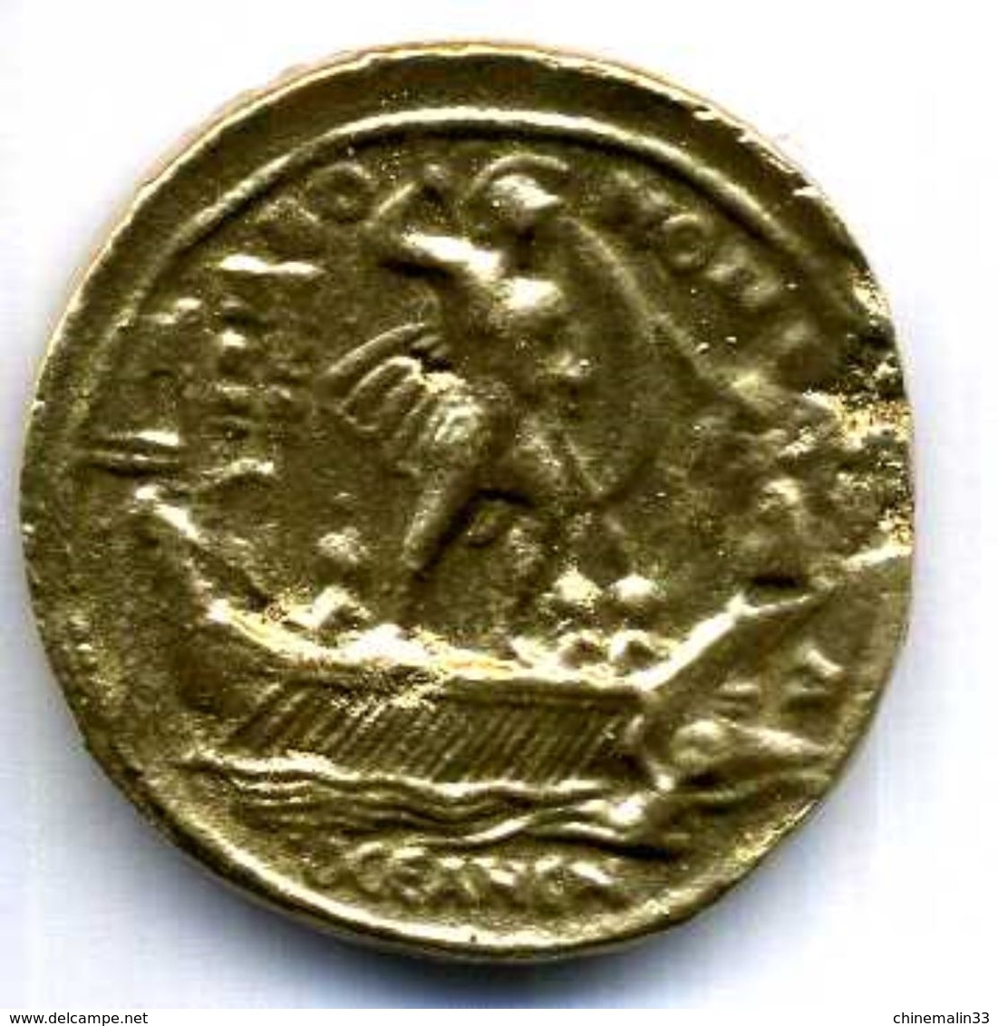 MEDAILLON GORDIANUS III MARCUS ANTONIUS 238-244 ETAIN DORE REPLIQUE 35mm - Autres & Non Classés