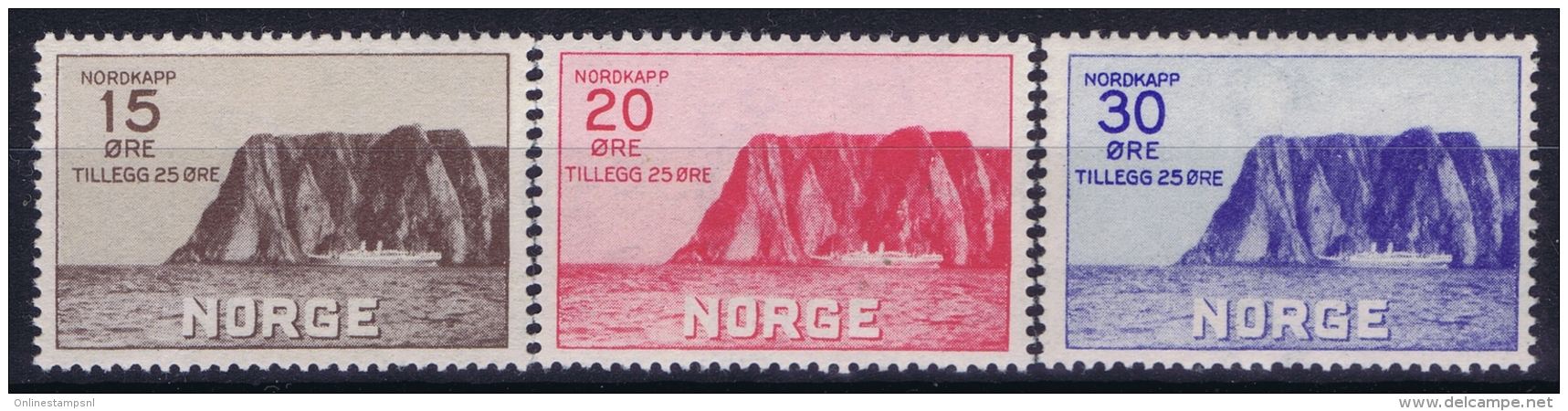 Norway: Mi  159 - 161 MH/* Flz/ Charniere   1930 - Neufs
